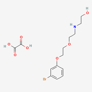 2-[2-[2-(3-Bromophenoxy)ethoxy]ethylamino]ethanol;oxalic acid