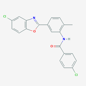 4-chloro-N-[5-(5-chloro-1,3-benzoxazol-2-yl)-2-methylphenyl]benzamide