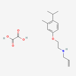 molecular formula C17H25NO5 B4003951 N-[2-(3-methyl-4-propan-2-ylphenoxy)ethyl]prop-2-en-1-amine;oxalic acid 