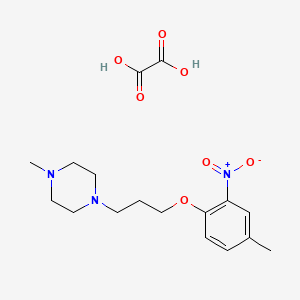 molecular formula C17H25N3O7 B4003959 1-Methyl-4-[3-(4-methyl-2-nitrophenoxy)propyl]piperazine;oxalic acid 