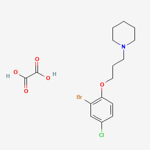 molecular formula C16H21BrClNO5 B4003963 1-[3-(2-bromo-4-chlorophenoxy)propyl]piperidine oxalate 