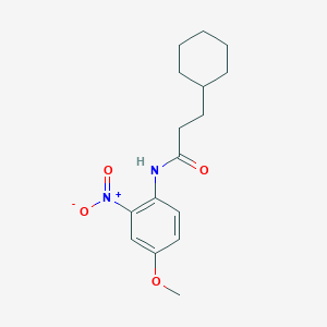 3-cyclohexyl-N-(4-methoxy-2-nitrophenyl)propanamide