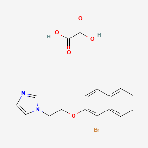 molecular formula C17H15BrN2O5 B4003987 1-[2-(1-Bromonaphthalen-2-yl)oxyethyl]imidazole;oxalic acid 