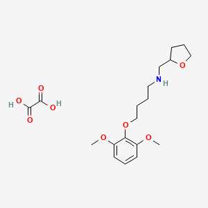 molecular formula C19H29NO8 B4003988 [4-(2,6-dimethoxyphenoxy)butyl](tetrahydro-2-furanylmethyl)amine oxalate 