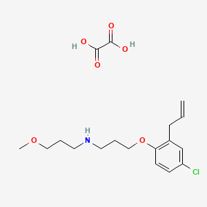 N-[3-(4-chloro-2-prop-2-enylphenoxy)propyl]-3-methoxypropan-1-amine;oxalic acid