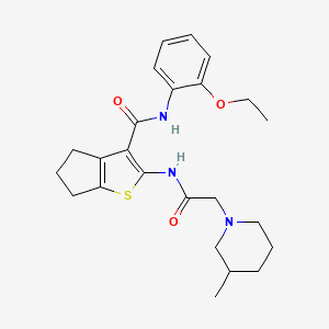 N-(2-ethoxyphenyl)-2-[[2-(3-methylpiperidin-1-yl)acetyl]amino]-5,6-dihydro-4H-cyclopenta[b]thiophene-3-carboxamide