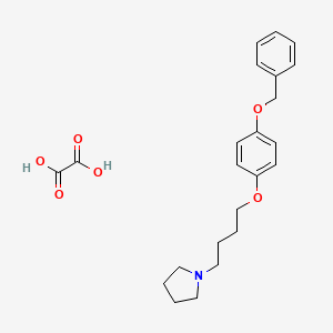 molecular formula C23H29NO6 B4004032 1-{4-[4-(benzyloxy)phenoxy]butyl}pyrrolidine oxalate 