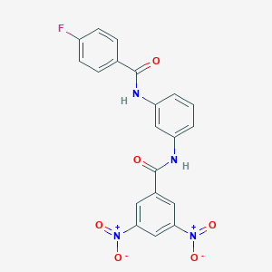 N-{3-[(4-fluorobenzoyl)amino]phenyl}-3,5-bisnitrobenzamide