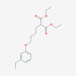 molecular formula C19H28O5 B4004077 diethyl [4-(3-ethylphenoxy)butyl]malonate 