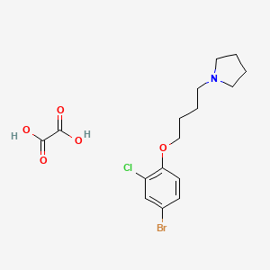 molecular formula C16H21BrClNO5 B4004080 1-[4-(4-Bromo-2-chlorophenoxy)butyl]pyrrolidine;oxalic acid 