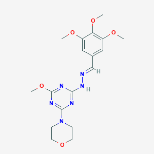 3,4,5-Trimethoxybenzaldehyde (4-methoxy-6-morpholin-4-yl-1,3,5-triazin-2-yl)hydrazone