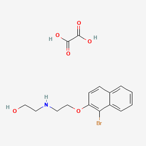 2-[2-(1-Bromonaphthalen-2-yl)oxyethylamino]ethanol;oxalic acid