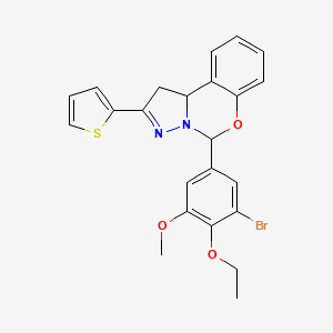 3-BROMO-2-ETHOXY-5-[2-(2-THIENYL)-1,10B-DIHYDROPYRAZOLO[1,5-C][1,3]BENZOXAZIN-5-YL]PHENYL METHYL ETHER