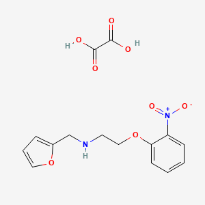 molecular formula C15H16N2O8 B4004125 N-(furan-2-ylmethyl)-2-(2-nitrophenoxy)ethanamine;oxalic acid 