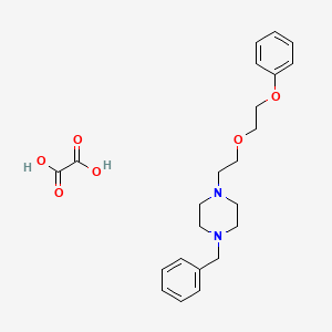 molecular formula C23H30N2O6 B4004137 1-Benzyl-4-[2-(2-phenoxyethoxy)ethyl]piperazine;oxalic acid 