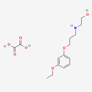 molecular formula C15H23NO7 B4004145 2-[3-(3-Ethoxyphenoxy)propylamino]ethanol;oxalic acid 