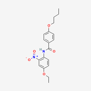 molecular formula C19H22N2O5 B4004175 4-butoxy-N-(4-ethoxy-2-nitrophenyl)benzamide 