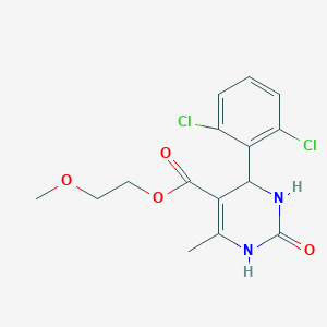 molecular formula C15H16Cl2N2O4 B4004181 2-methoxyethyl 4-(2,6-dichlorophenyl)-6-methyl-2-oxo-1,2,3,4-tetrahydro-5-pyrimidinecarboxylate 