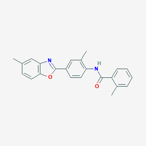 2-methyl-N-[2-methyl-4-(5-methyl-1,3-benzoxazol-2-yl)phenyl]benzamide