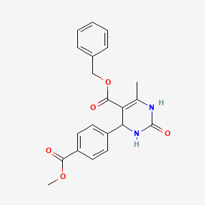 molecular formula C21H20N2O5 B4004210 Benzyl 4-[4-(methoxycarbonyl)phenyl]-6-methyl-2-oxo-1,2,3,4-tetrahydropyrimidine-5-carboxylate 