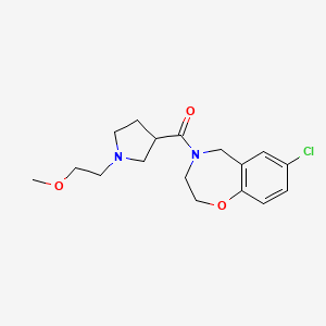 molecular formula C17H23ClN2O3 B4004214 7-chloro-4-{[1-(2-methoxyethyl)pyrrolidin-3-yl]carbonyl}-2,3,4,5-tetrahydro-1,4-benzoxazepine 