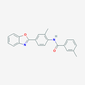 molecular formula C22H18N2O2 B400422 N-[4-(1,3-benzoxazol-2-yl)-2-methylphenyl]-3-methylbenzamide 