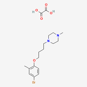 molecular formula C18H27BrN2O5 B4004232 1-[4-(4-Bromo-2-methylphenoxy)butyl]-4-methylpiperazine;oxalic acid 