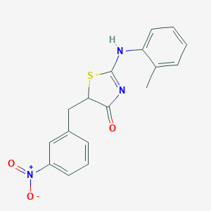 2-(2-methylanilino)-5-[(3-nitrophenyl)methyl]-1,3-thiazol-4-one