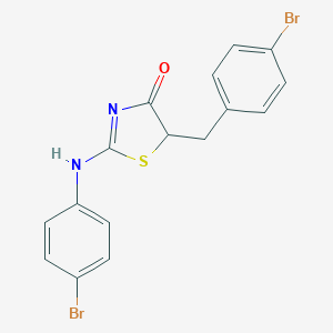 molecular formula C16H12Br2N2OS B400425 2-(4-bromoanilino)-5-[(4-bromophenyl)methyl]-1,3-thiazol-4-one 