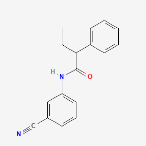 molecular formula C17H16N2O B4004256 N-(3-cyanophenyl)-2-phenylbutanamide 