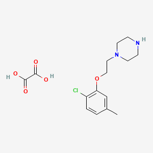 molecular formula C15H21ClN2O5 B4004267 1-[2-(2-Chloro-5-methylphenoxy)ethyl]piperazine;oxalic acid 