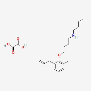 molecular formula C20H31NO5 B4004270 N-butyl-4-(2-methyl-6-prop-2-enylphenoxy)butan-1-amine;oxalic acid 