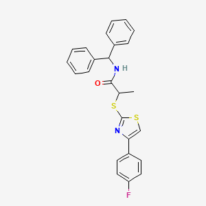 N-(diphenylmethyl)-2-{[4-(4-fluorophenyl)-1,3-thiazol-2-yl]thio}propanamide