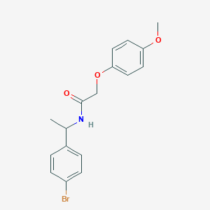 molecular formula C17H18BrNO3 B4004298 N-[1-(4-bromophenyl)ethyl]-2-(4-methoxyphenoxy)acetamide 