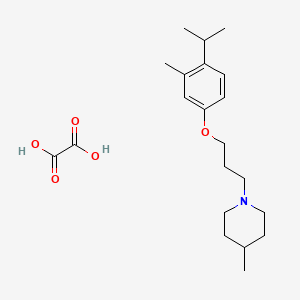 molecular formula C21H33NO5 B4004307 4-Methyl-1-[3-(3-methyl-4-propan-2-ylphenoxy)propyl]piperidine;oxalic acid 