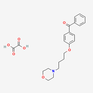 molecular formula C23H27NO7 B4004314 [4-(4-Morpholin-4-ylbutoxy)phenyl]-phenylmethanone;oxalic acid 