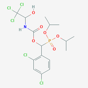 molecular formula C16H21Cl5NO6P B400432 Bis(1-methylethyl) (2,4-dichlorophenyl)({[(2,2,2-trichloro-1-hydroxyethyl)amino]carbonyl}oxy)methylphosphonate 