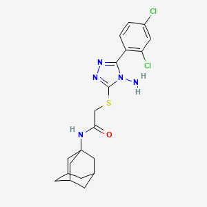 molecular formula C20H23Cl2N5OS B4004322 N-(1-adamantyl)-2-[[4-amino-5-(2,4-dichlorophenyl)-1,2,4-triazol-3-yl]sulfanyl]acetamide 