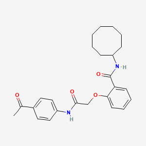 2-{2-[(4-acetylphenyl)amino]-2-oxoethoxy}-N-cyclooctylbenzamide