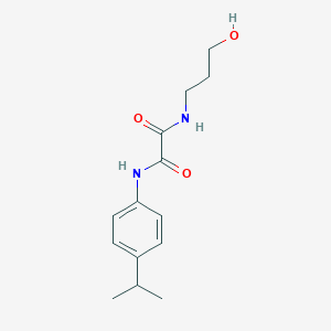 molecular formula C14H20N2O3 B400433 N-(3-hydroxypropyl)-N'-[4-(propan-2-yl)phenyl]ethanediamide 