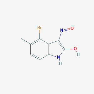 molecular formula C9H7BrN2O2 B400434 (3Z)-4-bromo-3-(hydroxyimino)-5-methyl-1,3-dihydro-2H-indol-2-one 