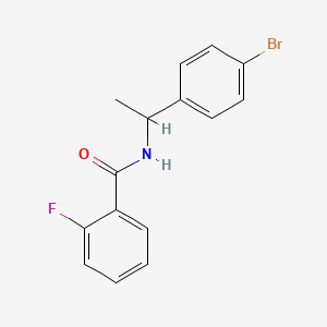 molecular formula C15H13BrFNO B4004342 N-[1-(4-bromophenyl)ethyl]-2-fluorobenzamide 