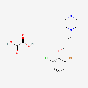 molecular formula C17H24BrClN2O5 B4004348 1-[3-(2-bromo-6-chloro-4-methylphenoxy)propyl]-4-methylpiperazine oxalate 