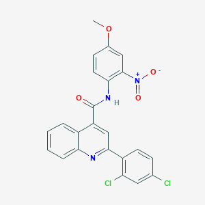 molecular formula C23H15Cl2N3O4 B4004366 2-(2,4-dichlorophenyl)-N-(4-methoxy-2-nitrophenyl)quinoline-4-carboxamide 