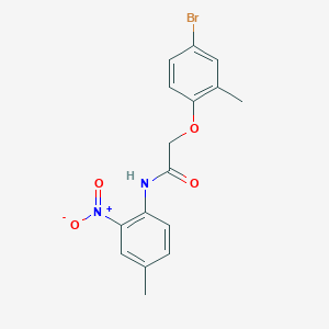 molecular formula C16H15BrN2O4 B4004370 2-(4-bromo-2-methylphenoxy)-N-(4-methyl-2-nitrophenyl)acetamide 