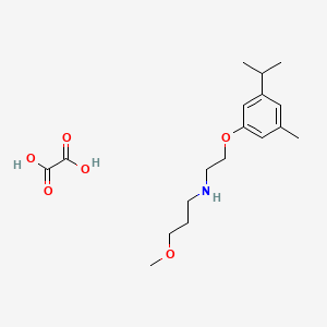 3-methoxy-N-[2-(3-methyl-5-propan-2-ylphenoxy)ethyl]propan-1-amine;oxalic acid