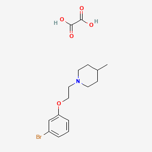 molecular formula C16H22BrNO5 B4004405 1-[2-(3-bromophenoxy)ethyl]-4-methylpiperidine oxalate 