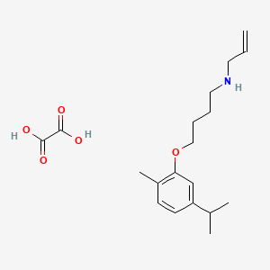 molecular formula C19H29NO5 B4004421 4-(2-methyl-5-propan-2-ylphenoxy)-N-prop-2-enylbutan-1-amine;oxalic acid 