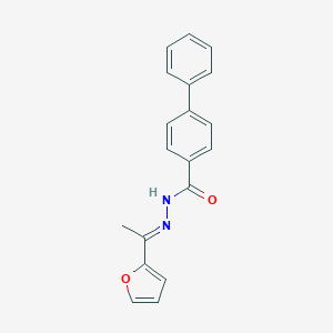 molecular formula C19H16N2O2 B400443 N'-[1-(2-furyl)ethylidene]-4-biphenylcarbohydrazide 