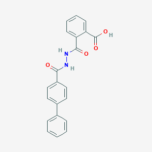 molecular formula C21H16N2O4 B400446 2-{[2-([1,1'-Biphenyl]-4-ylcarbonyl)hydrazino]carbonyl}benzoic acid 